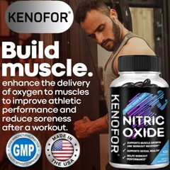 Nitric Oxide Booster Pre-Workout, Muscle Booster 120 Capsules