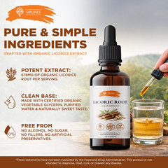 Licorice Root Liquid Extract Drops 4oz Organic Glycyrrhiza Glabra Herbal Tinctur