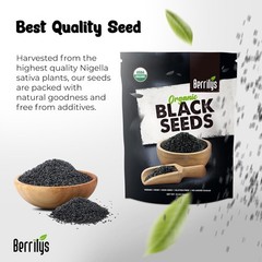 Berrilys Black Seeds – USDA Organic Nigella Sativa, Kalonji & Black Cumin Seeds,