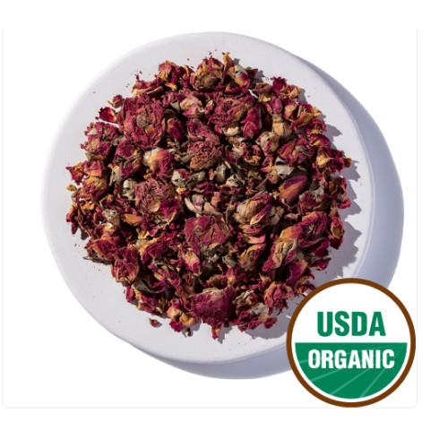 Starwest Organic Red Rose Buds & Petals Whole 4 oz. Best by 8/2026