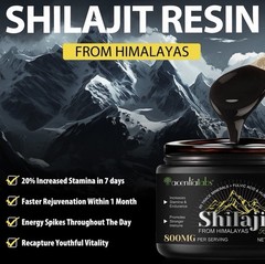 5Pack 100% Himalayan Shilajit, Soft Resin,Organic,Extremely Potent,Fulvic Acid