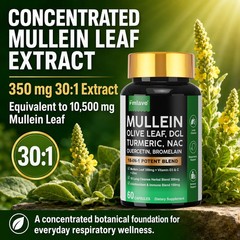 18-in-1 lung complex Mullein Extract Supplement for Lungs Detox and Cleanse 60ct