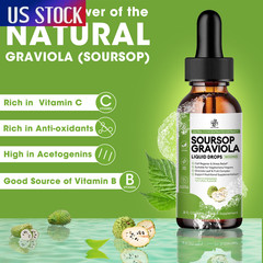 2x Soursop Graviola Extract Liquid Drop Support Regeneration Immune Gut Health 6