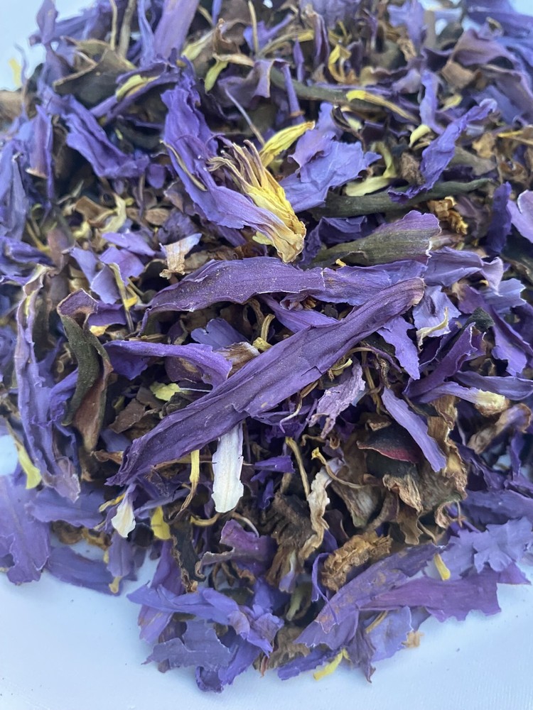 Blue Lotus Flower Sacred Lily Nymphaea Caerulea Organic (Thailand) 1 oz