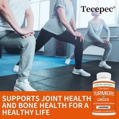 Turmeric 95% Curcumin 2400mg Extract Ginger Black Pepper Antioxidant 120Capsules