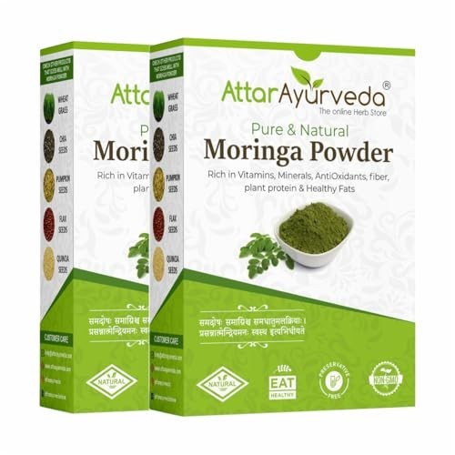 Attar Ayurveda Moringa Leaf Powder 400g Pure Herbal Weight Support