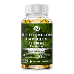 [25:1 Potent Extract] Bitter Melon Capsules – 120 Veggie Caps (10,000Mg Equivale