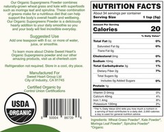 Cherie Sweet Heart Super Greens Powder – Spirulina & Moringa Blend – 34 Servings
