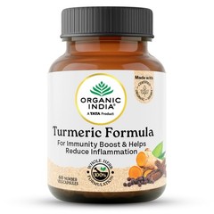 Organic India Turmeric Formula 60 Veg Capsules Ayurvedic Herbal 3 Pack