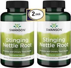 2 Pack Stinging Nettle Root (Urtica Dioica) 500 mg Prostate Urinary Tract Health