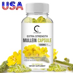 Mullein Leaf Capsules 120ct for Lung Cleansing & Detox – Herbal Supplement