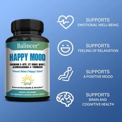 Mood Support,With Premium 5-Htp,St Johns Wort,Improve Mood Memory 120 Capsules