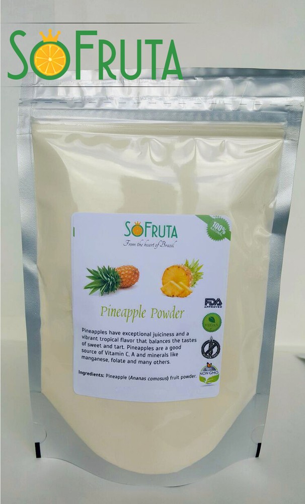 Pineapple powder 8oz (227g) Freeze Dried Kosher Vitamin B, C Rich SoFruta