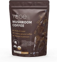 Mushroom Coffee, Instant Mushroom Coffee with Cordyceps, Reishi, King Trumpet,