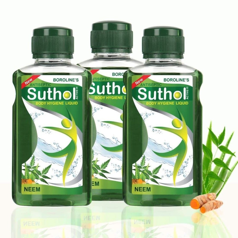 Suthol Active Neem Drops To Stops Skin Irritations Prickly Heat, Itching, 600ml