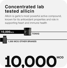 Garlic Capsules with 10,000mcg Allicin – Odorless – 50:1 60 Count (Pack of 1)