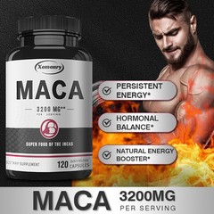 Maca Capsules 3200mg – Testosterone Boost,Endurance Enhancement,High Efficiency