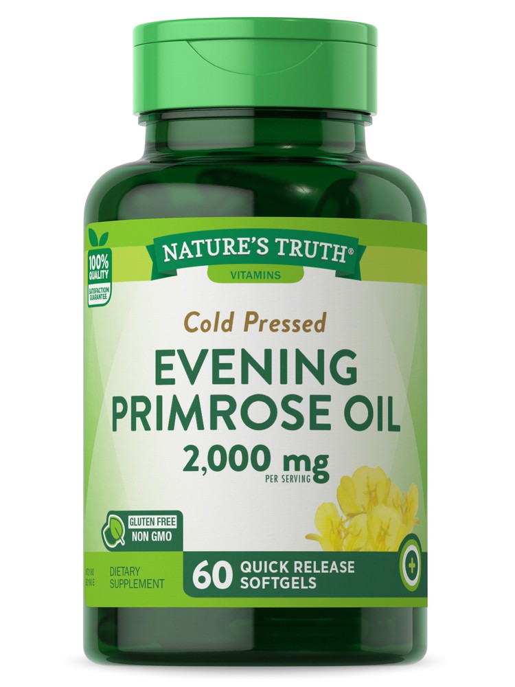Evening Primrose Oil | 2000mg | 60 Softgels | Cold Pressed | by Nature’s Truth