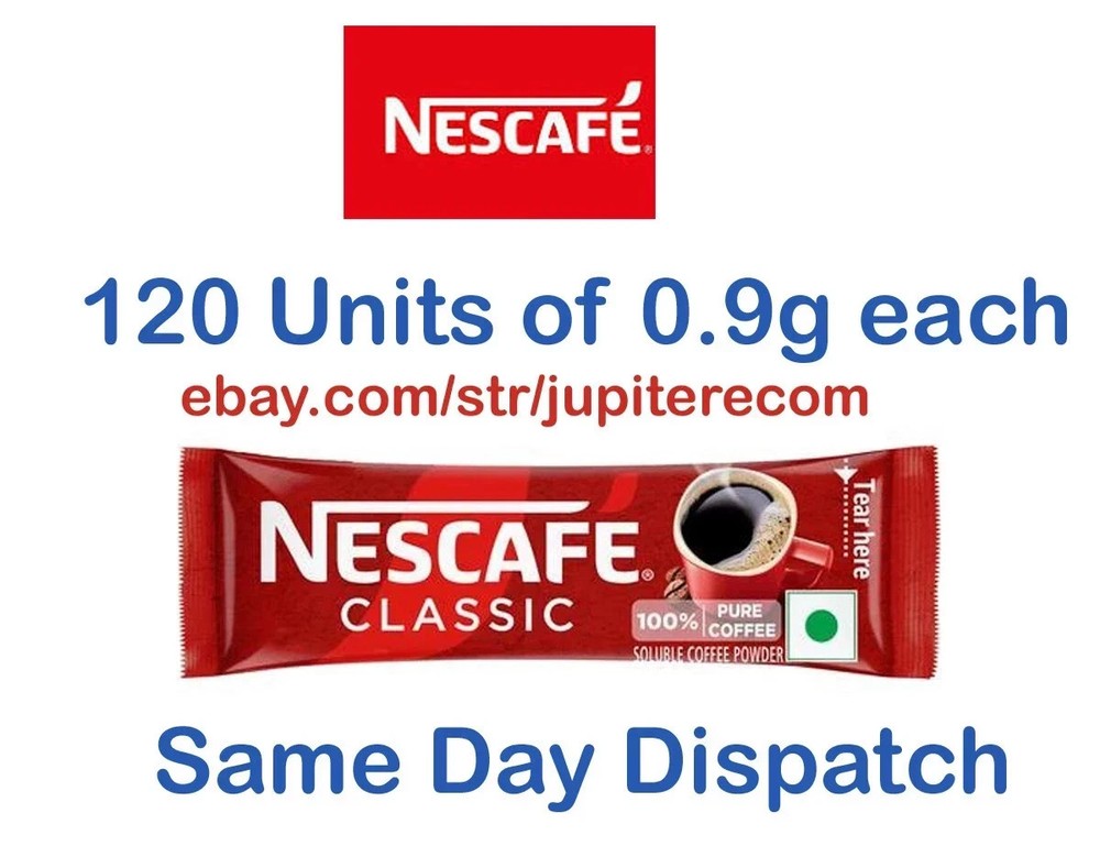 NESCAFE Classic Original Instant Coffee, 120 sticks Free Worldwide Shipping