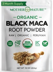 Organic Black Maca Root Powder – Raw Non-GMO, Strength & Endurance Boost – 16oz