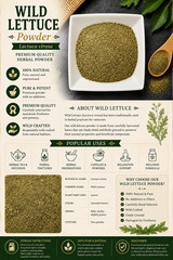 Wild Lettuce Powder Lactuca virosa Wild Crafted Herbal Leaf Powder | USA | Fresh