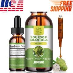 Soursop Graviola Extract Liquid Drops 1800mg Support Regeneration, Immune Boost