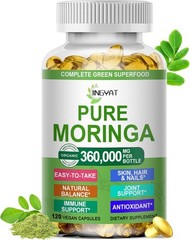 Moringa Softgels, Organic Pure Moringa Oleifera Leaves Extract for Energy, Sk…