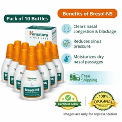 10x Himalaya Bresol NS 10ml Herbal Clears Nasal Congestion & Blockage