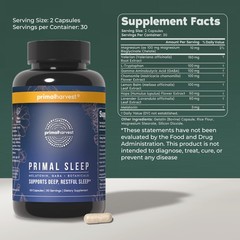 Primal Harvest Sleep Support Supplement for 60 Count (Pack of 1)