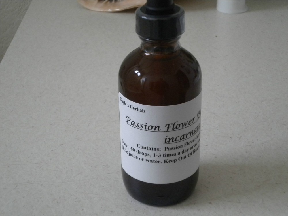 Passion Flower Herbal Tincture 4floz. PAIN RELIEF SLEEP AID Safety Sealed