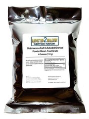 4 oz. Diatomaceous Earth & Activated Charcoal Powder -Detox, Internal + External