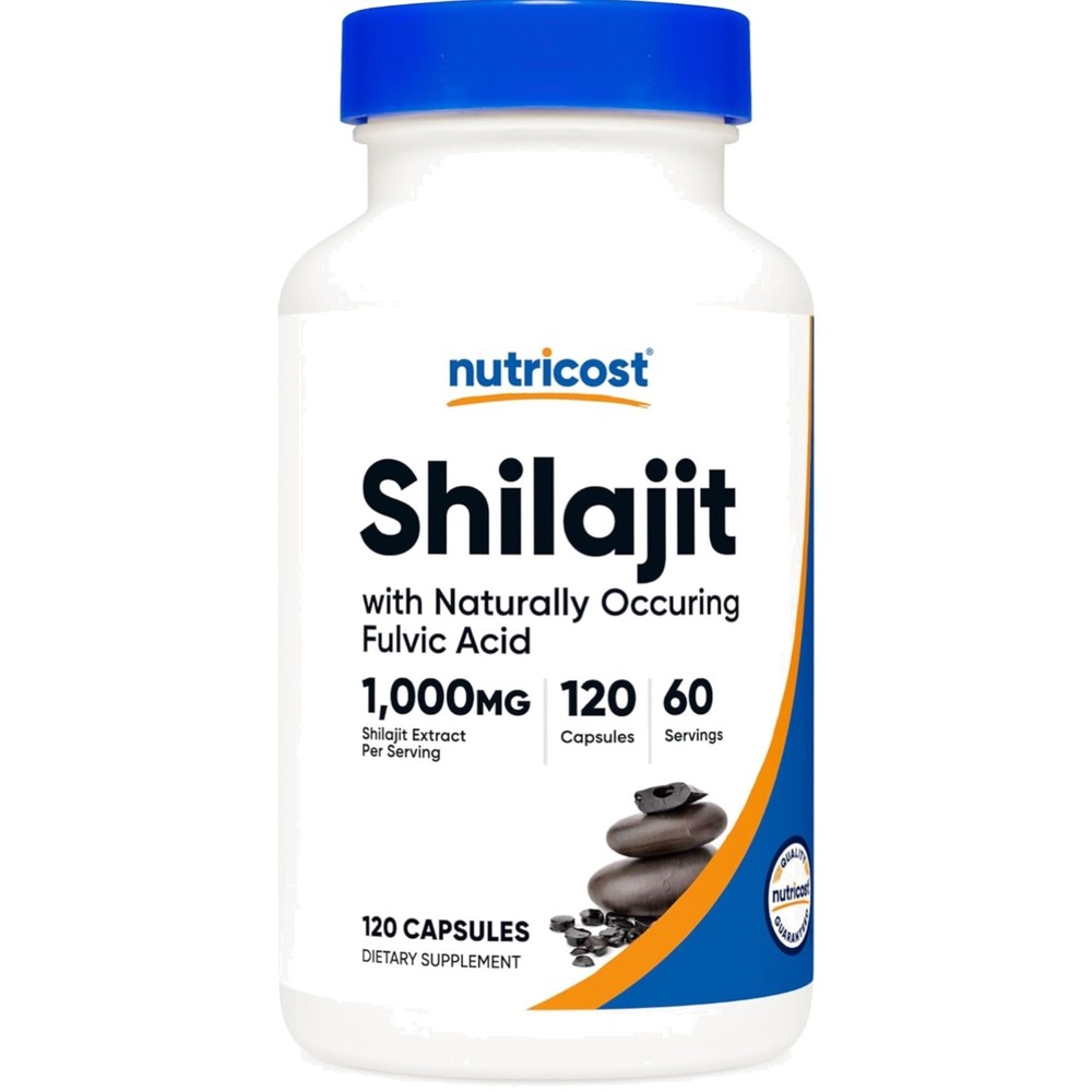 Nutricost Shilajsit Capsules (1,000 mg Per 120 Count), Multicolor Gluten Free