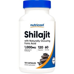 Nutricost Shilajsit Capsules (1,000 mg Per 120 Count), Multicolor Gluten Free