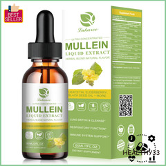 2xMullein Leaf Extract Natural Liquid Drop Healthy Lung Cleanse Respiratory 60ML