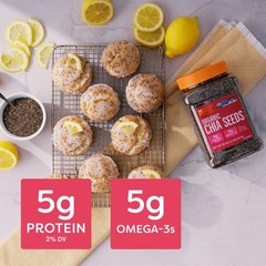 Organic Chia Seeds 2 lbs, 32 Oz, with Omega-3, Non-GMO, Gluten Free, Keto Die…