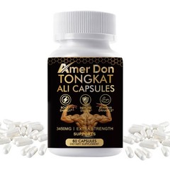2 Packs Tongkat Al Extract 200:1, Longjack, 3450mg Per Serving – 60 Veg Capsules