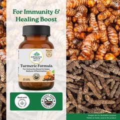 Organic India Turmeric Formula 60 Veg Capsules Ayurvedic Herbal 3 Pack