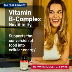 NatureWise Vitamin B Complex for Women and Men – with Folic Acid Biotin B1 B2 B3