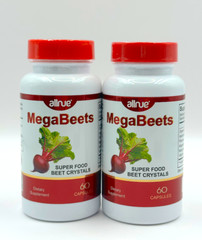 2 Mega Beets Superfood Capsules Energy Root Beet Powder Bones Antioxidant Pills