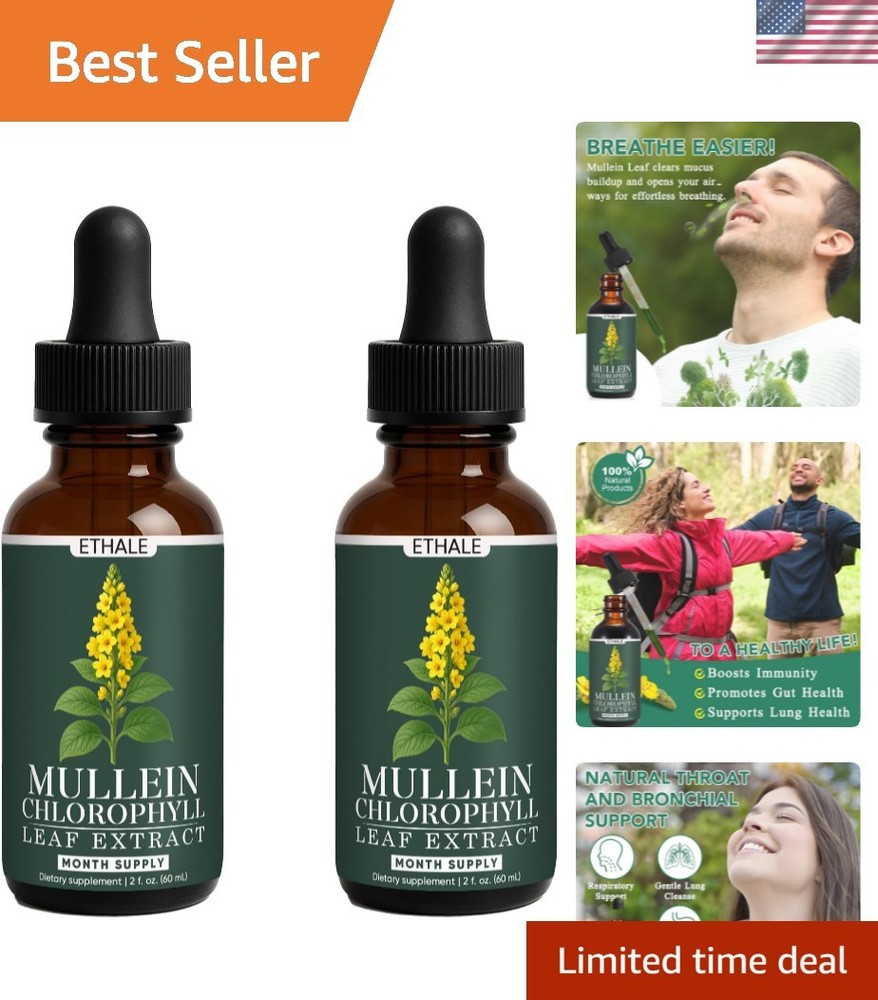 Mullein Leaf Extract with Chlorophyll for Clear Breathing – 2 Fluid Ounces
