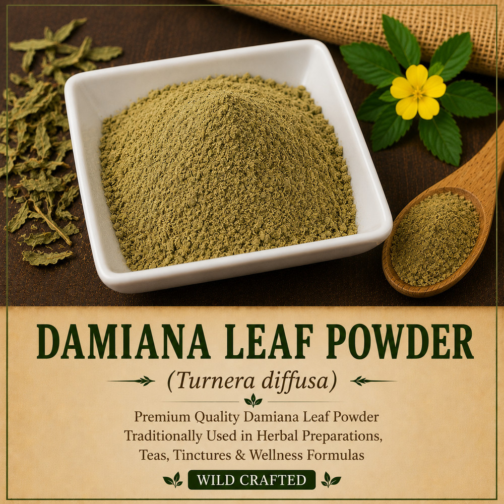 Premium Damiana Leaf Powder | Wild Crafted | Premium Quality | Herbal | USA