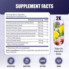 Nation Health MD Lymph MD – Lymphatic System Supplement with 9 Botanicals – D…