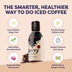 Javvy Cold Brew Coffee Concentrate Instant Coffee, Smooth Arabica Iced Coffee &