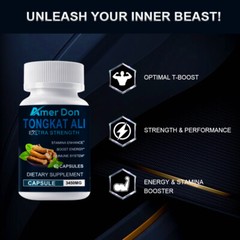 Tong-kat ALi Extract 200:1, Longjack, 3450mg Per Serving – 60 Veg Capsules