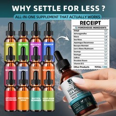 Himalayan Shilajit Drops 12-in-1 Complex Sea Moss, Ashwagandha, Maca 60ML/2 oz