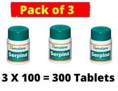 3 x Himalaya Serpina ( 300 Tabs) For Hypertension High blood pressure FREE SHIP