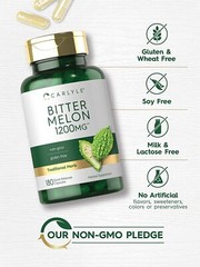 Bitter Melon Capsules | 180 Count | Non-GMO & Gluten Free Extract | by Carlyle