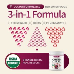 Mixed Berry Organic Powder Beets Nitric Oxide Booster Circulation Superfood Jar