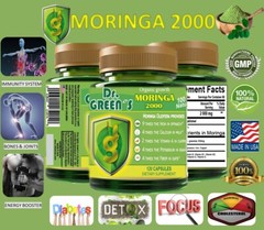 PURE MORINGA oleifera leaf 120 MORINGA ORGANIC CAPSULES 100% MORINGA LEAVES