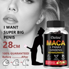 Organic Maca Root Capsules |60 Capsules | Peruvian Maca Extract for Men & Women